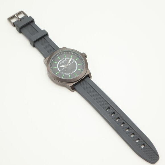 Kenneth Cole Reaction Mens 48mm Watch Gray Black Green Jumbo w New Battery - Picture 11 of 13